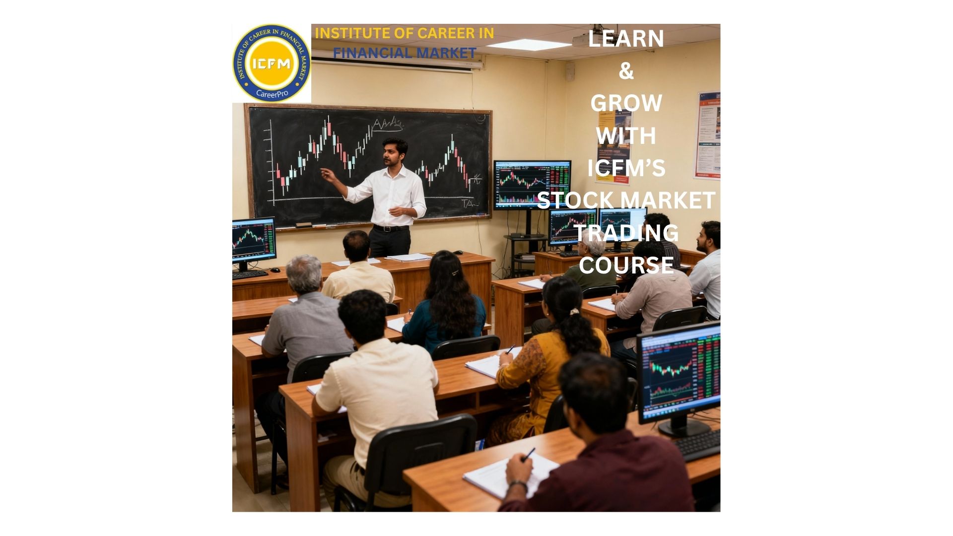 Practical stock trading session at ICFM Connaught Place