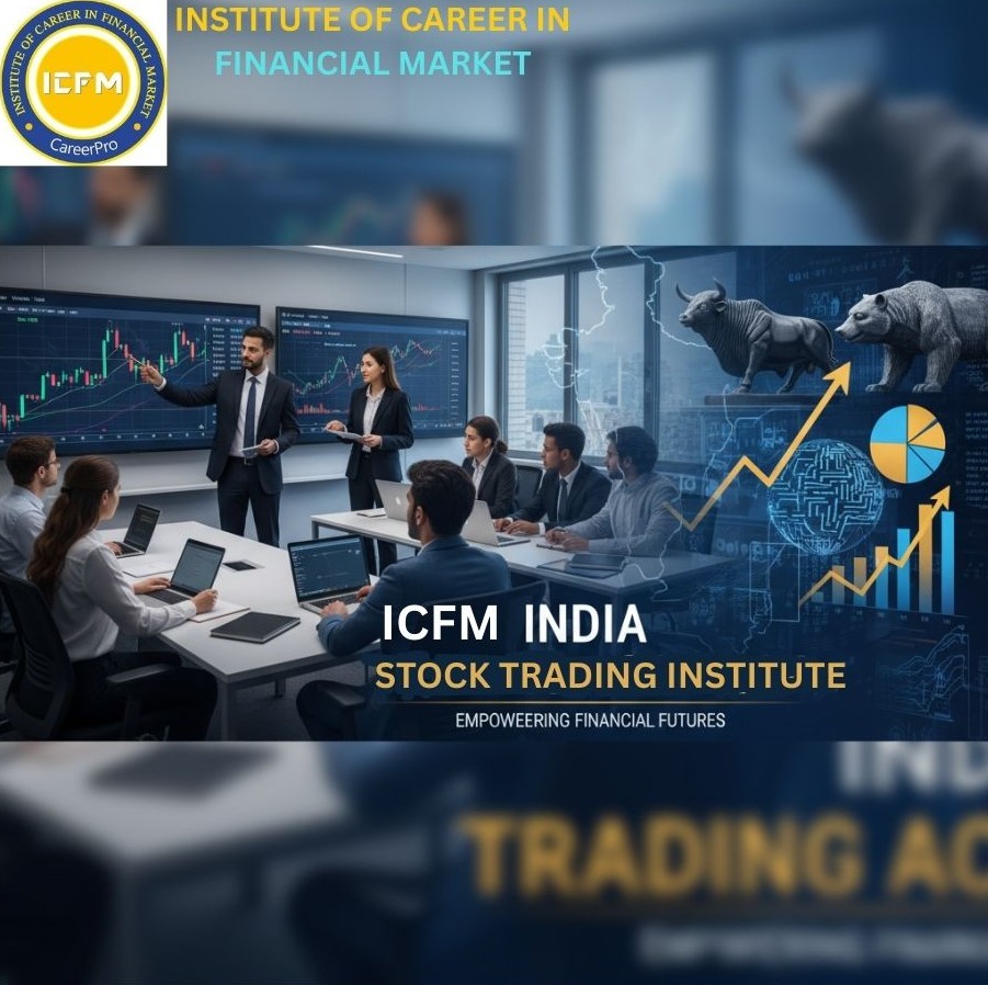 Interactive live market class at ICFM Stock Trading Institute in India